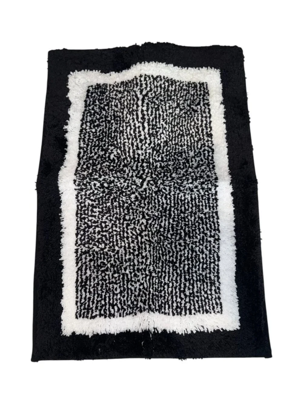 Black and White Bath Mat Rug